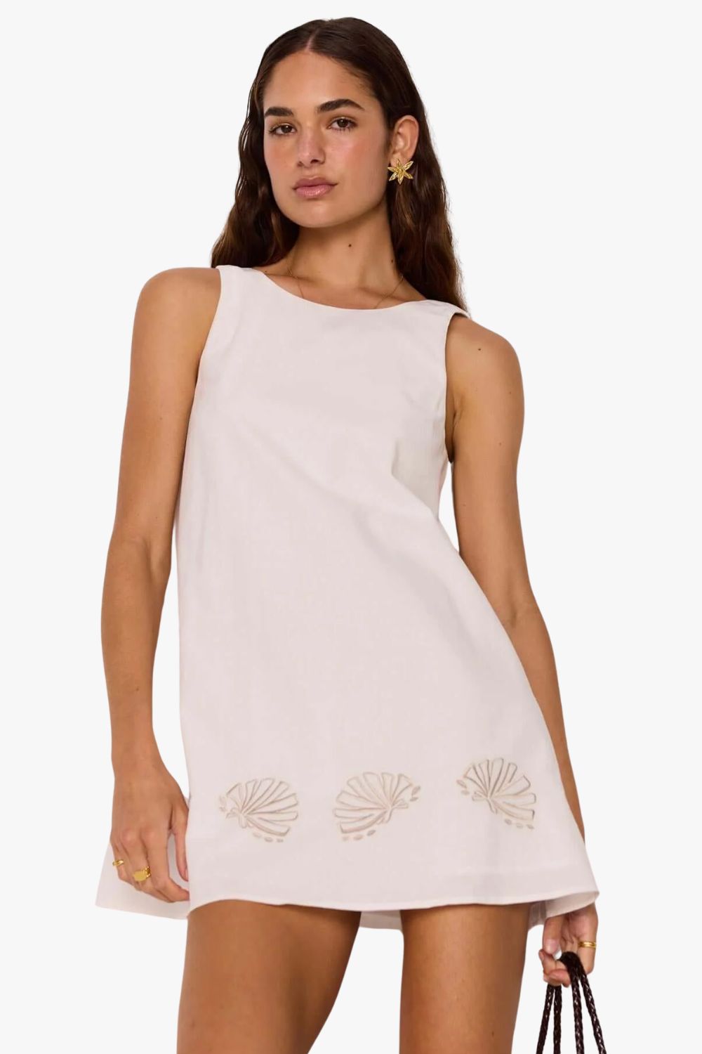 Mink Pink Hear Embroidered Mini Dress