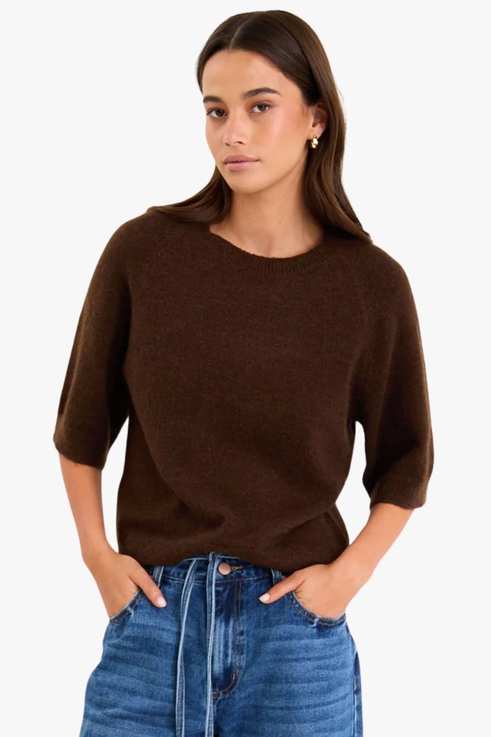 Among The Brave Assemble Alpaca Blend Raglan Knit Tee