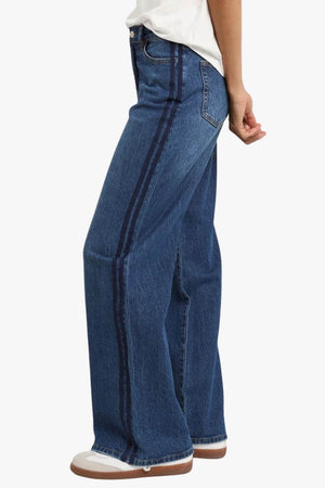 Manhattan Side Stripe Wide Leg Jean
