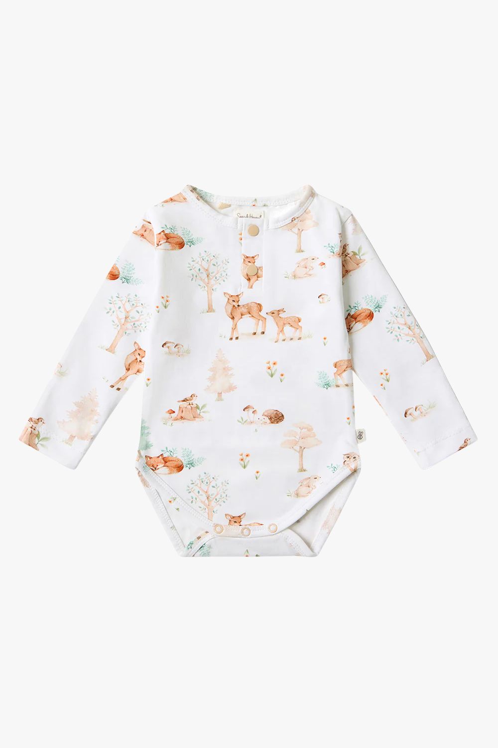 Snuggle Hunny Woodland Tales Long Sleeve Organic Bodysuit