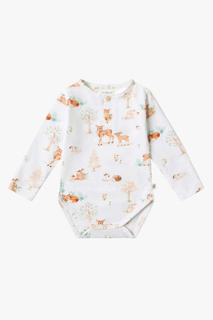 Snuggle Hunny Woodland Tales Long Sleeve Organic Bodysuit