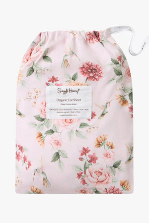 Snuggle Hunny Birds & Blooms Organic Fitted Cot Sheet