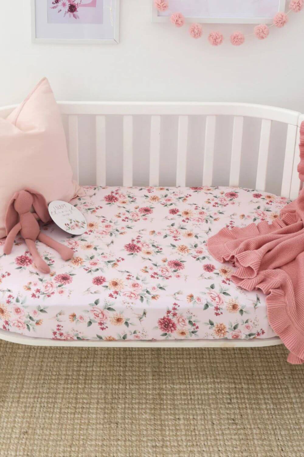 Snuggle Hunny Birds & Blooms Organic Fitted Cot Sheet
