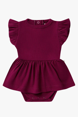 Snuggle Hunny Raspberry Short Sleeve Organic Dress