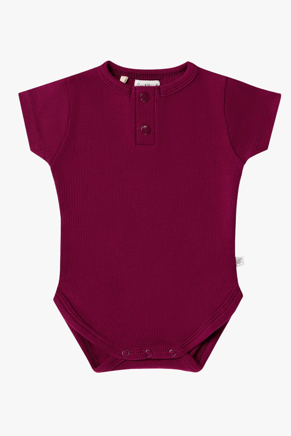 Snuggle Hunny Raspbery Short Sleeve Organic Bodysuit