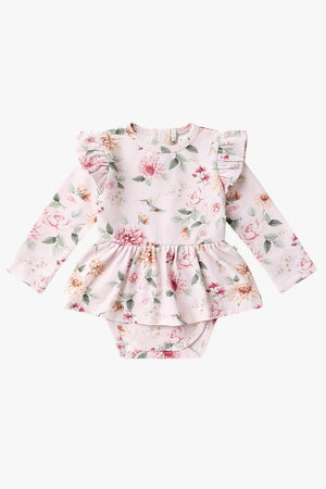 Snuggle Hunny Birds & Blooms Long Sleeve Organic Dress