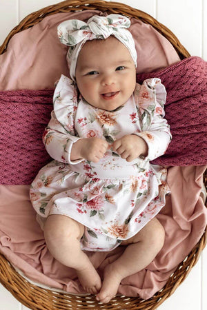 Snuggle Hunny Birds & Blooms Long Sleeve Organic Dress