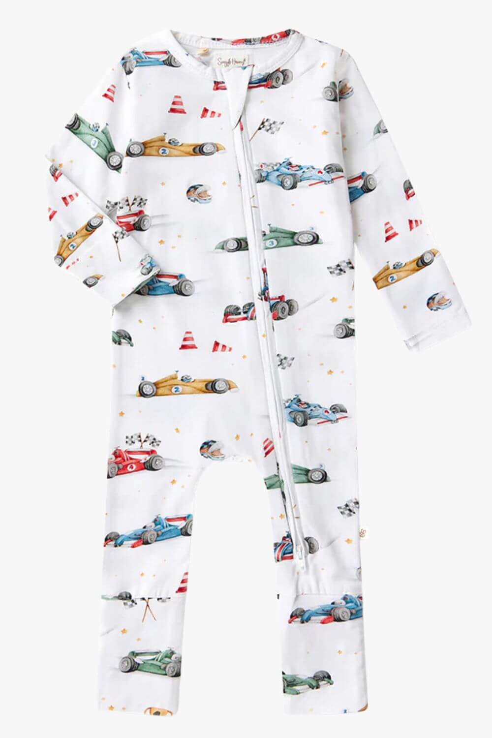 Snuggle Hunny Little Racers Organic Snugglesuit Convertible Romper