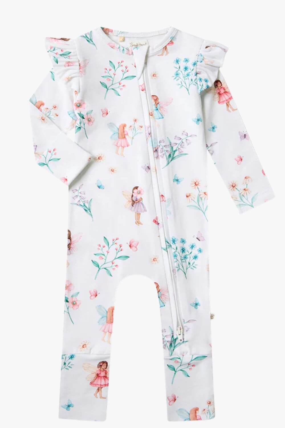 Snuggle Hunny Fairy Garden Organic Snugglesuit Convertible Romper