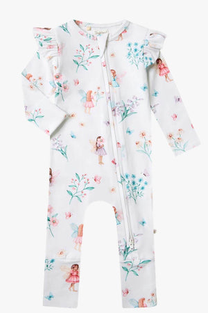 Snuggle Hunny Fairy Garden Organic Snugglesuit Convertible Romper