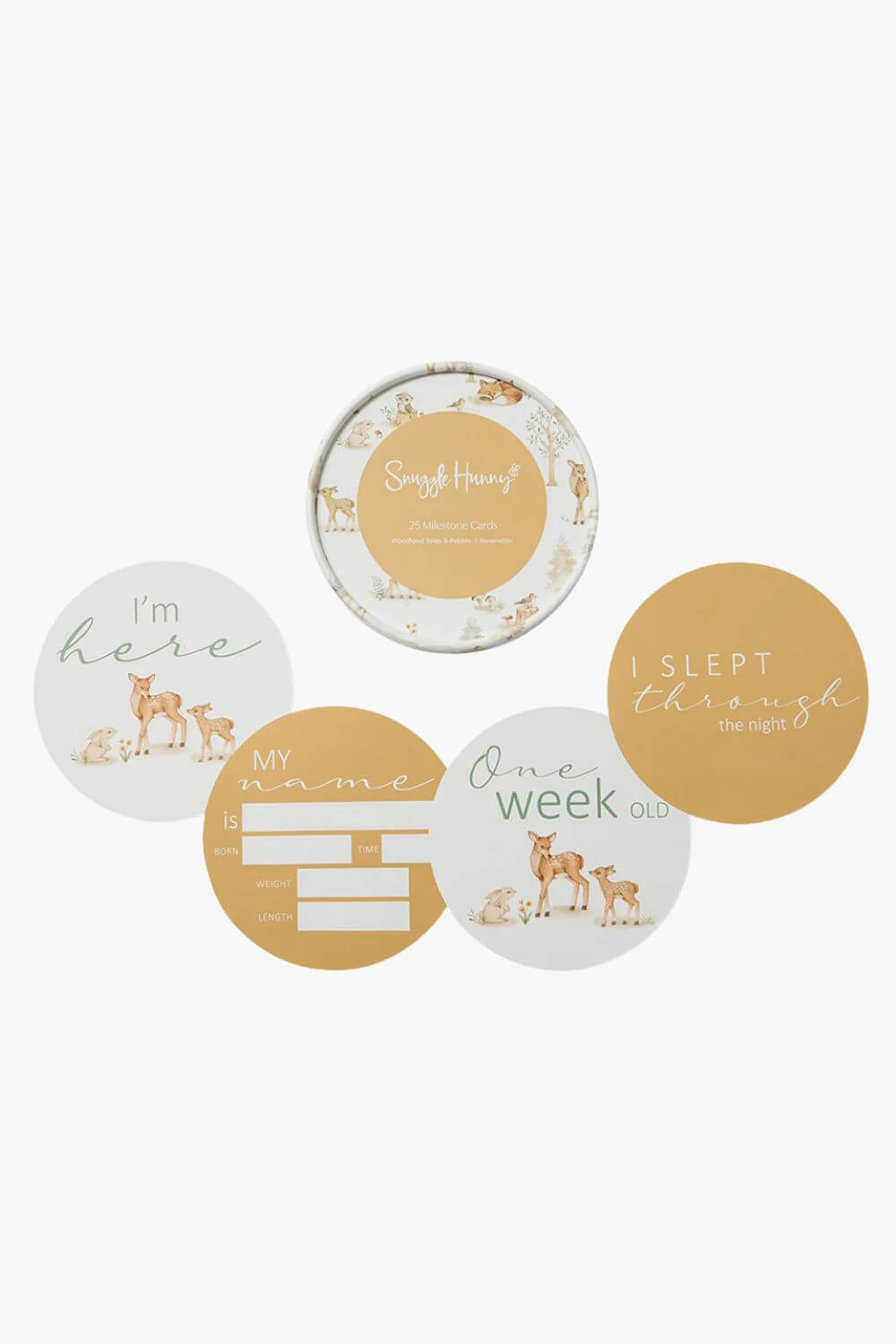 Snuggle Hunny Woodland Tales & Pebble Reversible Milestone Cards