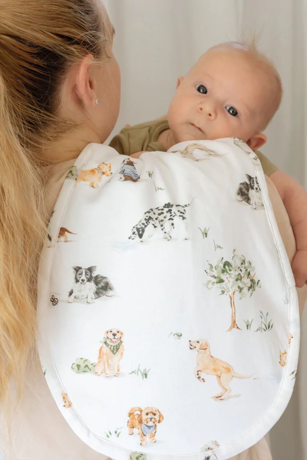 Snuggle Hunny Dog Park Organic Cotton Burp Cloth
