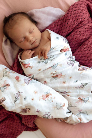 Snuggle Hunny Fairy Garden Organic Muslin Wrap