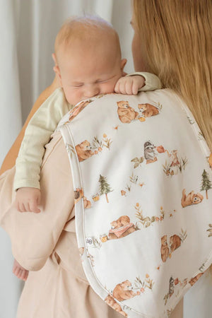Snuggle Hunny Bears Organic Cotton Burp Cloth