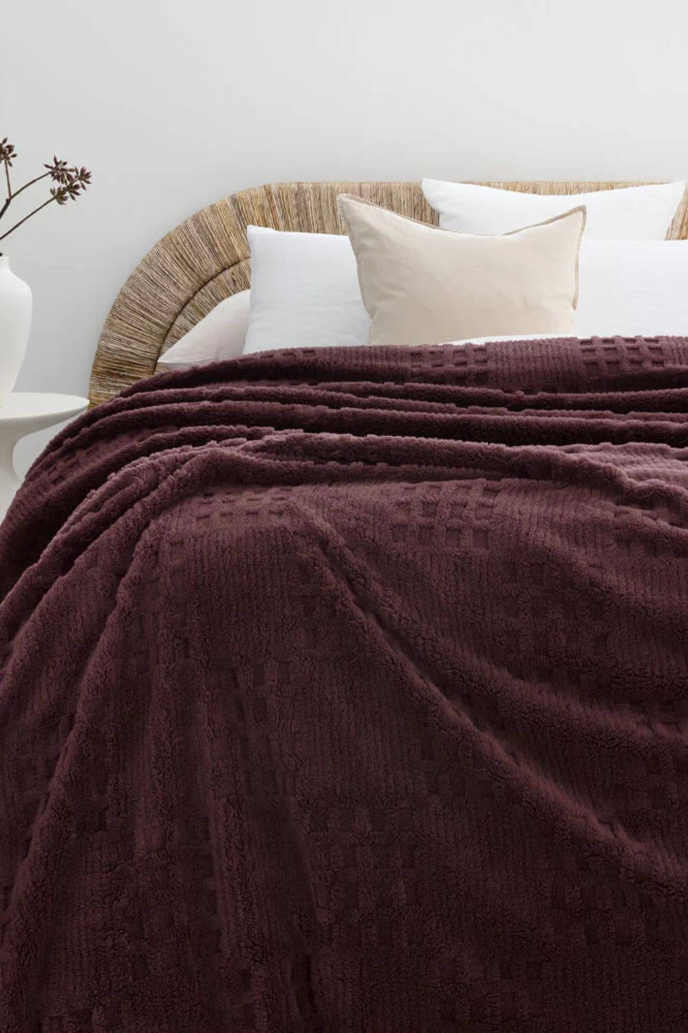 Bambury Lattice Sherpa Blanket - Super King