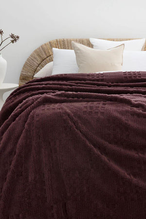 Bambury Lattice Sherpa Blanket - Single