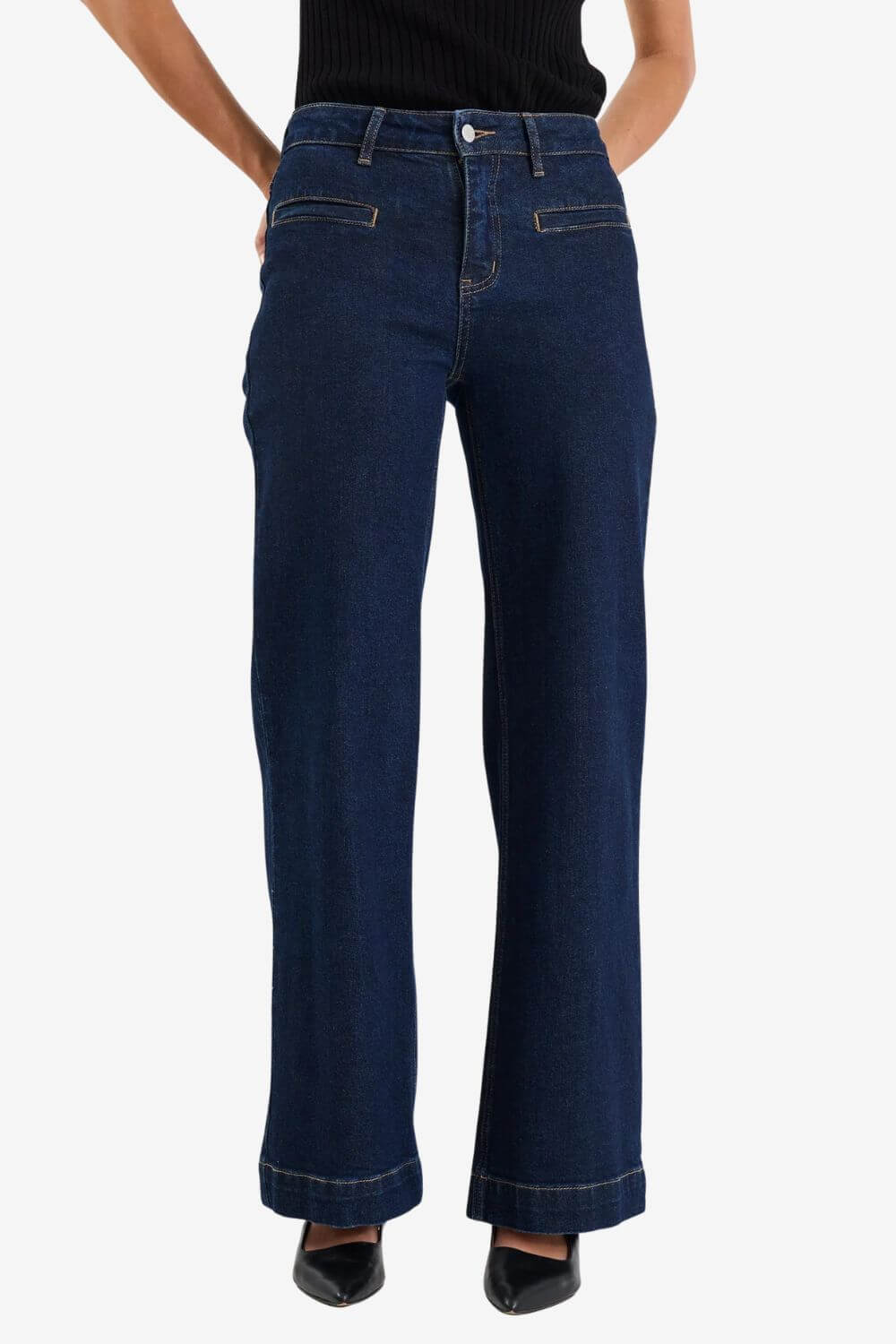 Stories Be Told Concert Mid Rise Wide Leg Pocket Jean