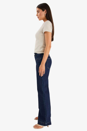 Stories Be Told Concert Mid Rise Wide Leg Pocket Jean