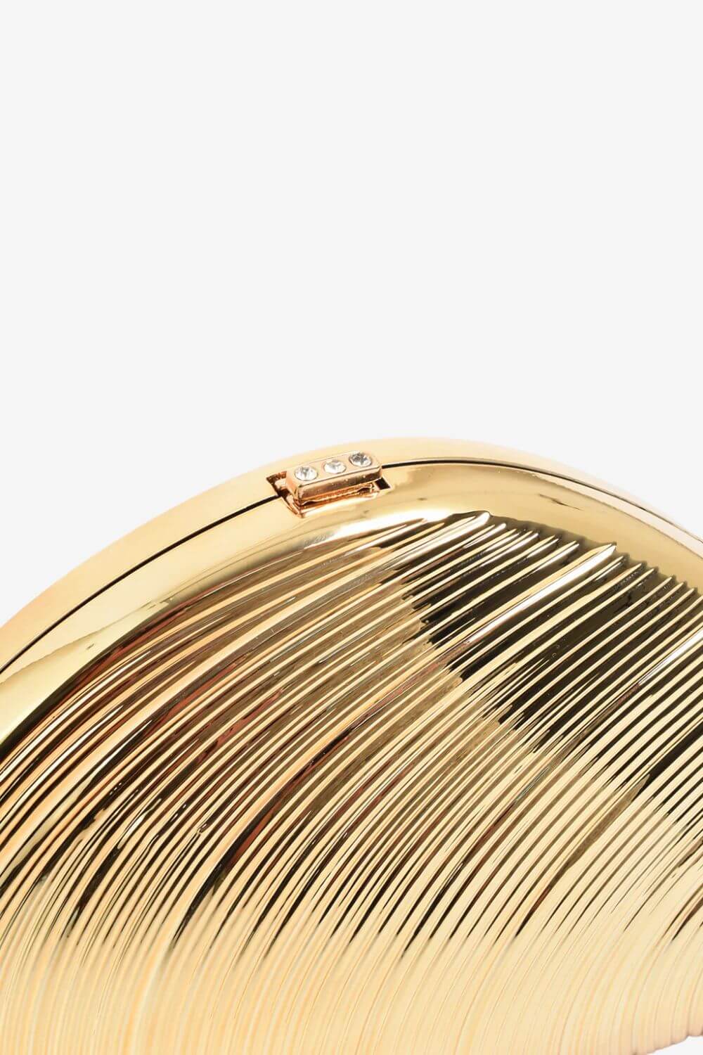 Adorne Metal Shell Clutch