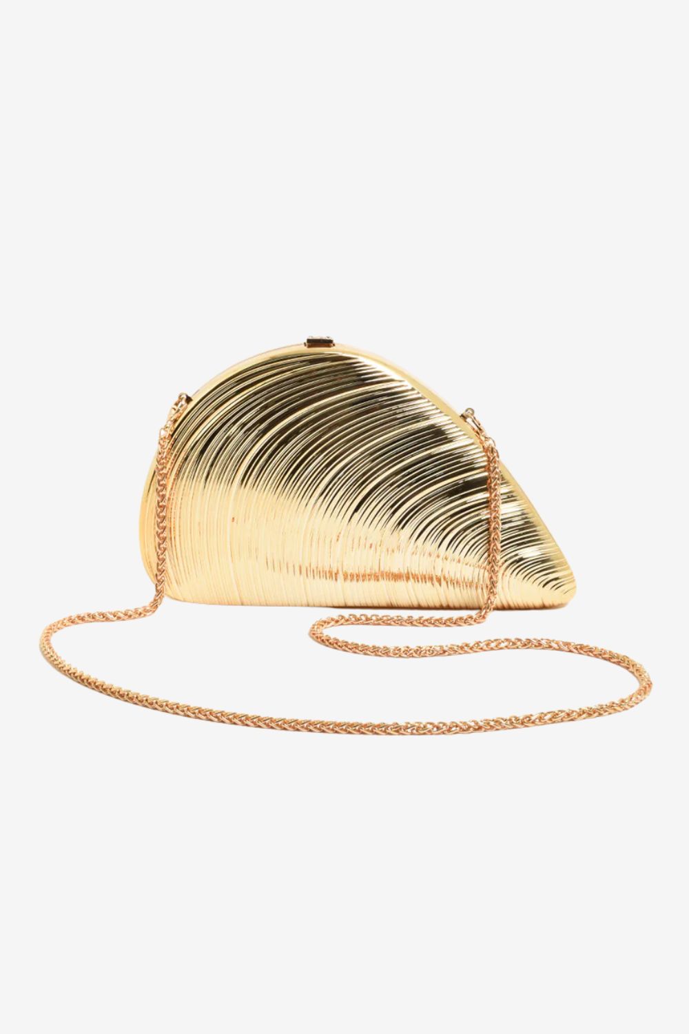 Adorne Metal Shell Clutch