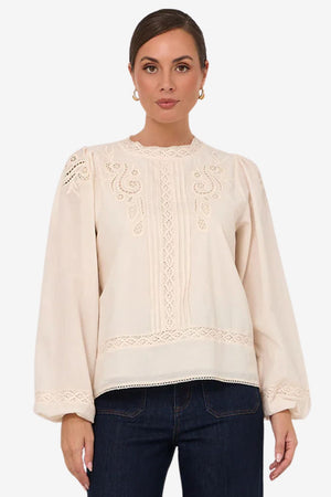 Adorne Lou Cut Out Lace Top