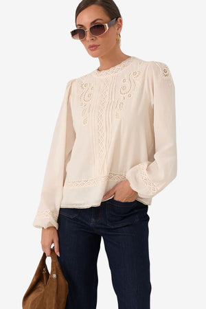 Adorne Lou Cut Out Lace Top