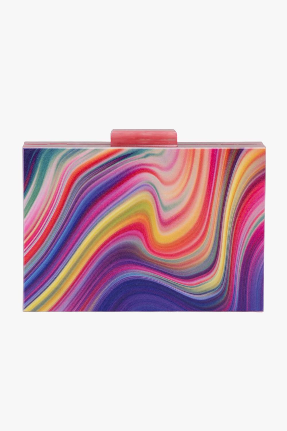 Olga Berg Dorothy Swirl Print Box Clutch