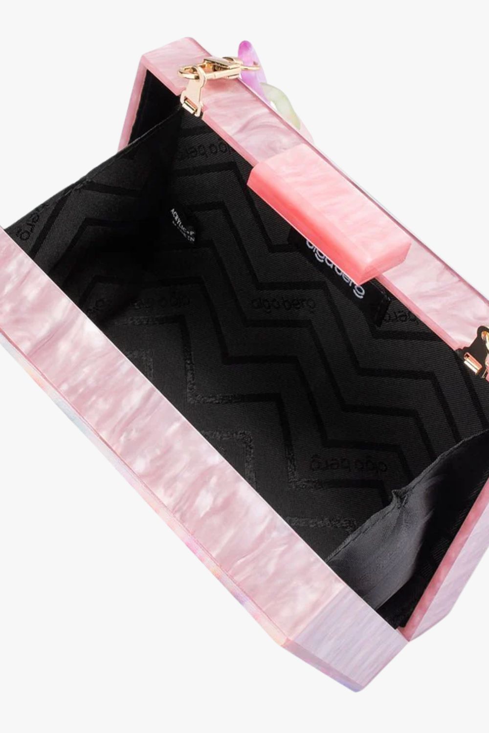 Olga Berg Dorothy Swirl Print Box Clutch