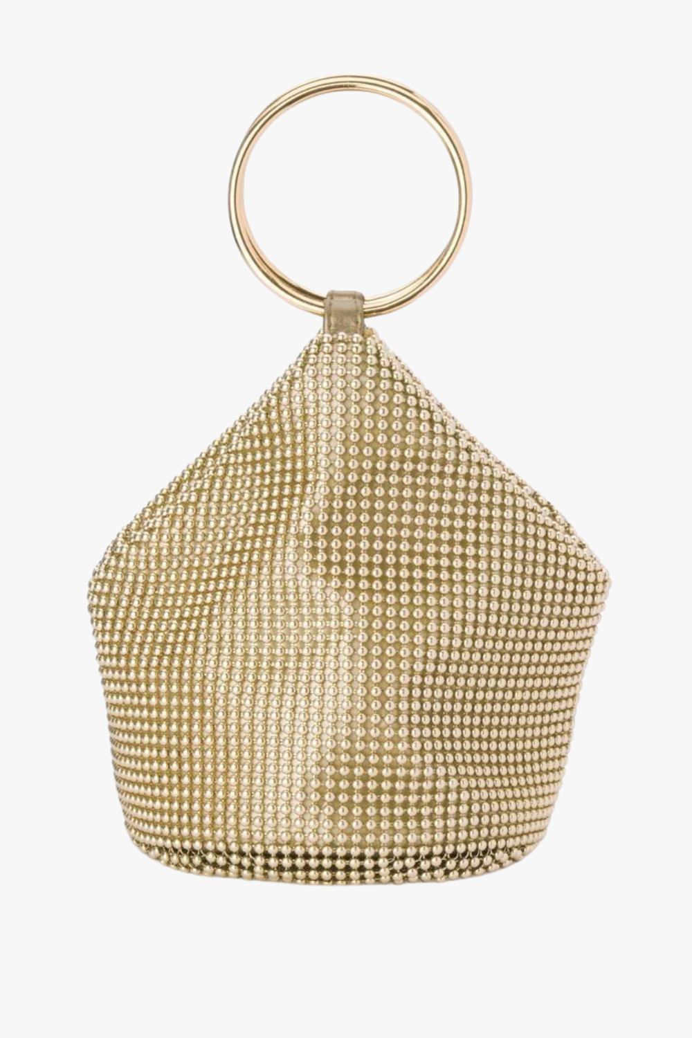 Olga Berg Bianca Ball Mesh Handle Bag