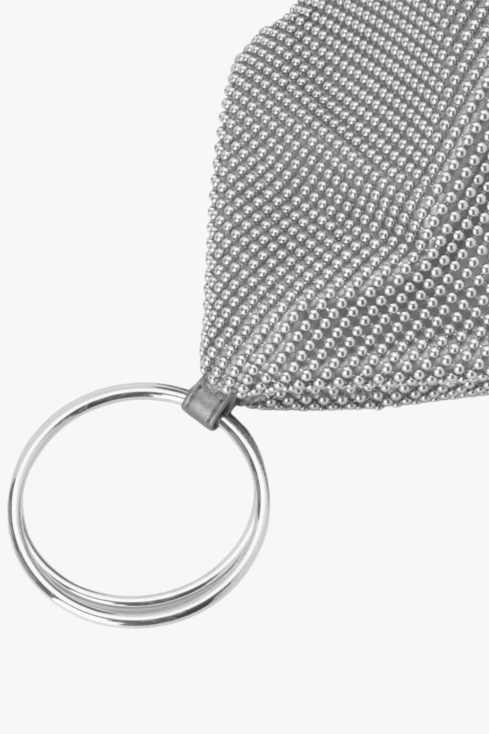 Olga Berg Bianca Ball Mesh Handle Bag