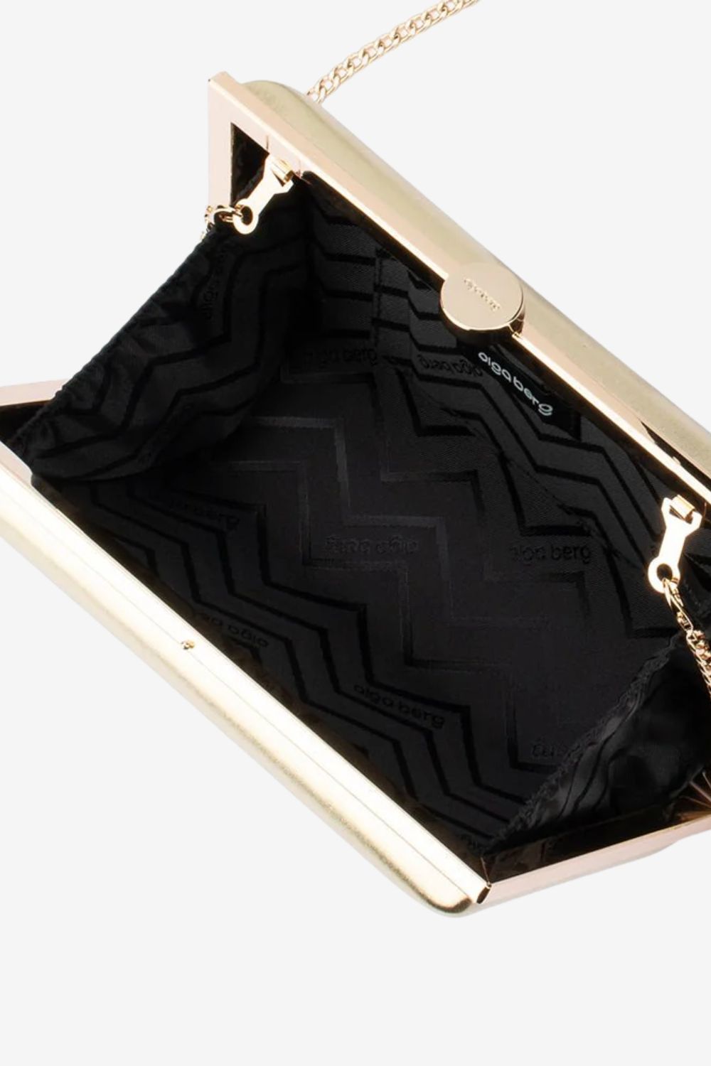 Olga Berg Lucy Metallic Clutch
