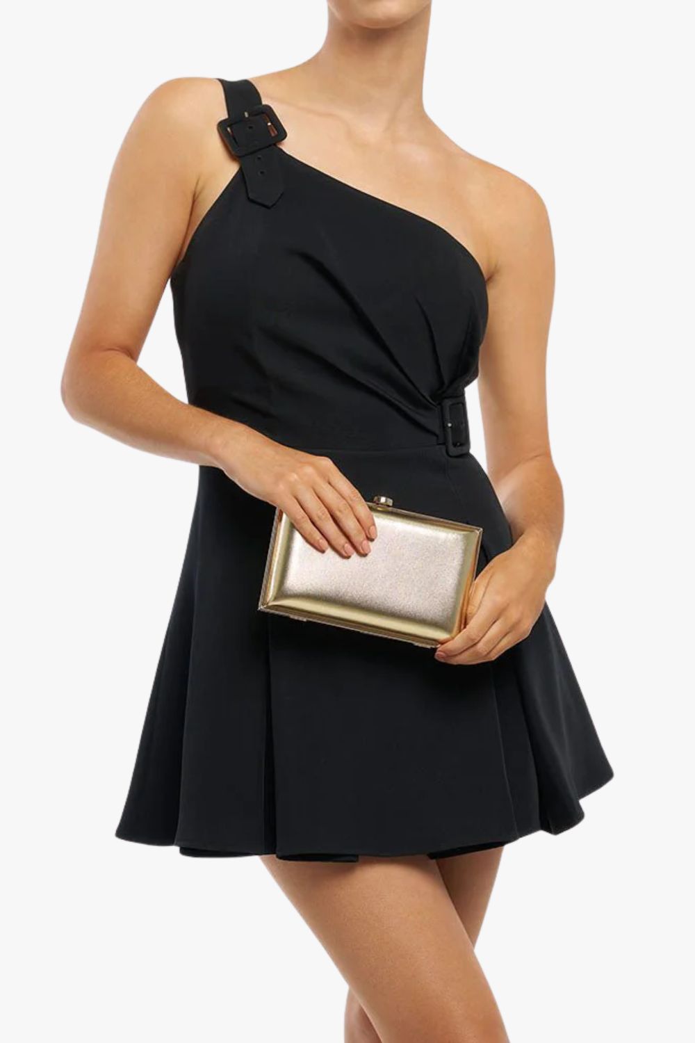Olga Berg Lucy Metallic Clutch