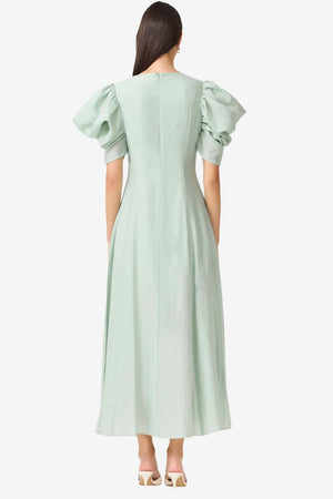 Curaae Isaline Puff Sleeve Midi Dress