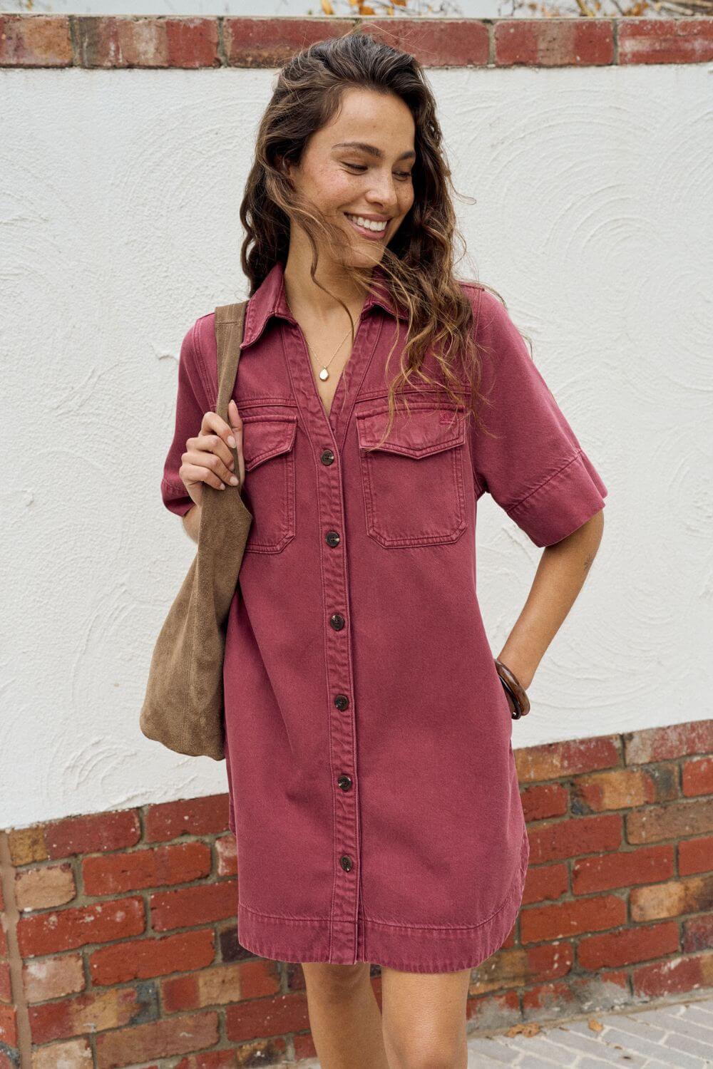 Ceres life Bonnie Relaxed Shirt Dress