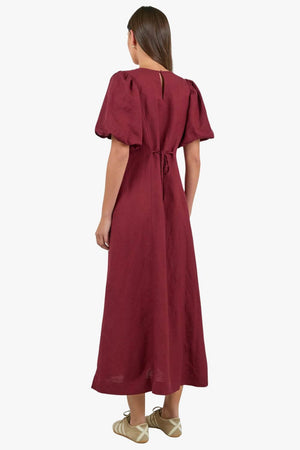 Indulgent Puff Sleeve Relaxed Maxi Dress