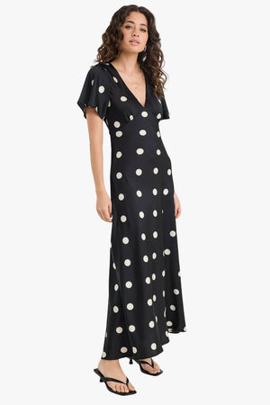 Chariot Flutter Sleeve Maxi Dress