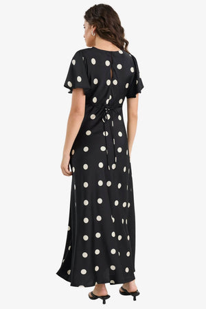 Chariot Flutter Sleeve Maxi Dress