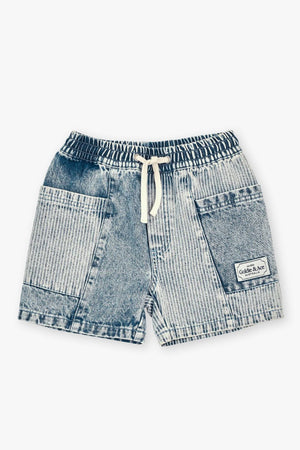 Goldie + Ace Pin Stripe Noah Pocket Shorts