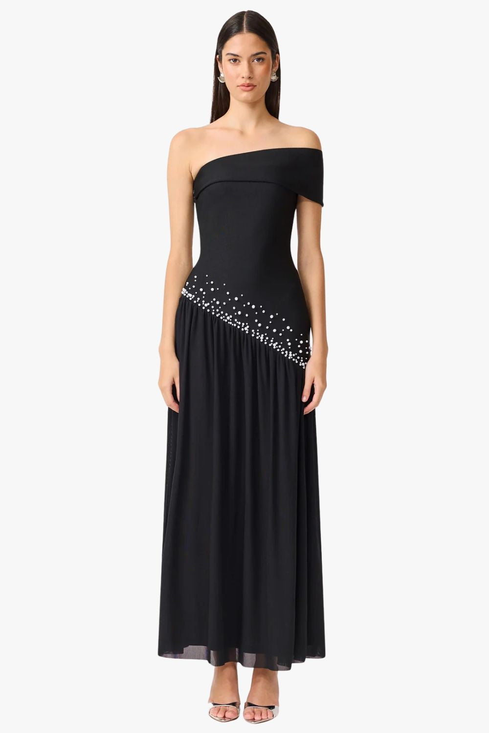 Elliatt Natasia Off The Shoulder Gown Black S