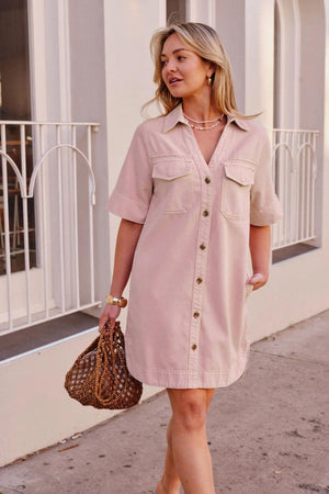 Ceres Life Bonnie Relaxed Shirt Dress