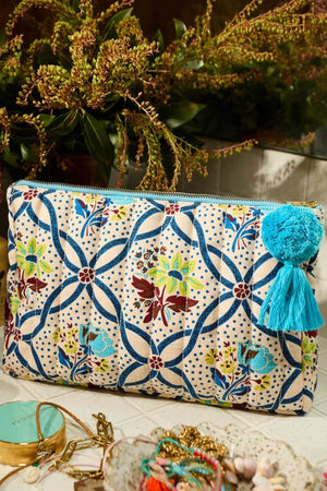 Sage x Clare Norali Quilted Cosmetic Bag