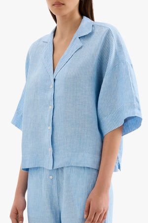 Nude Lucy Lounge Stripe Linen Shirt
