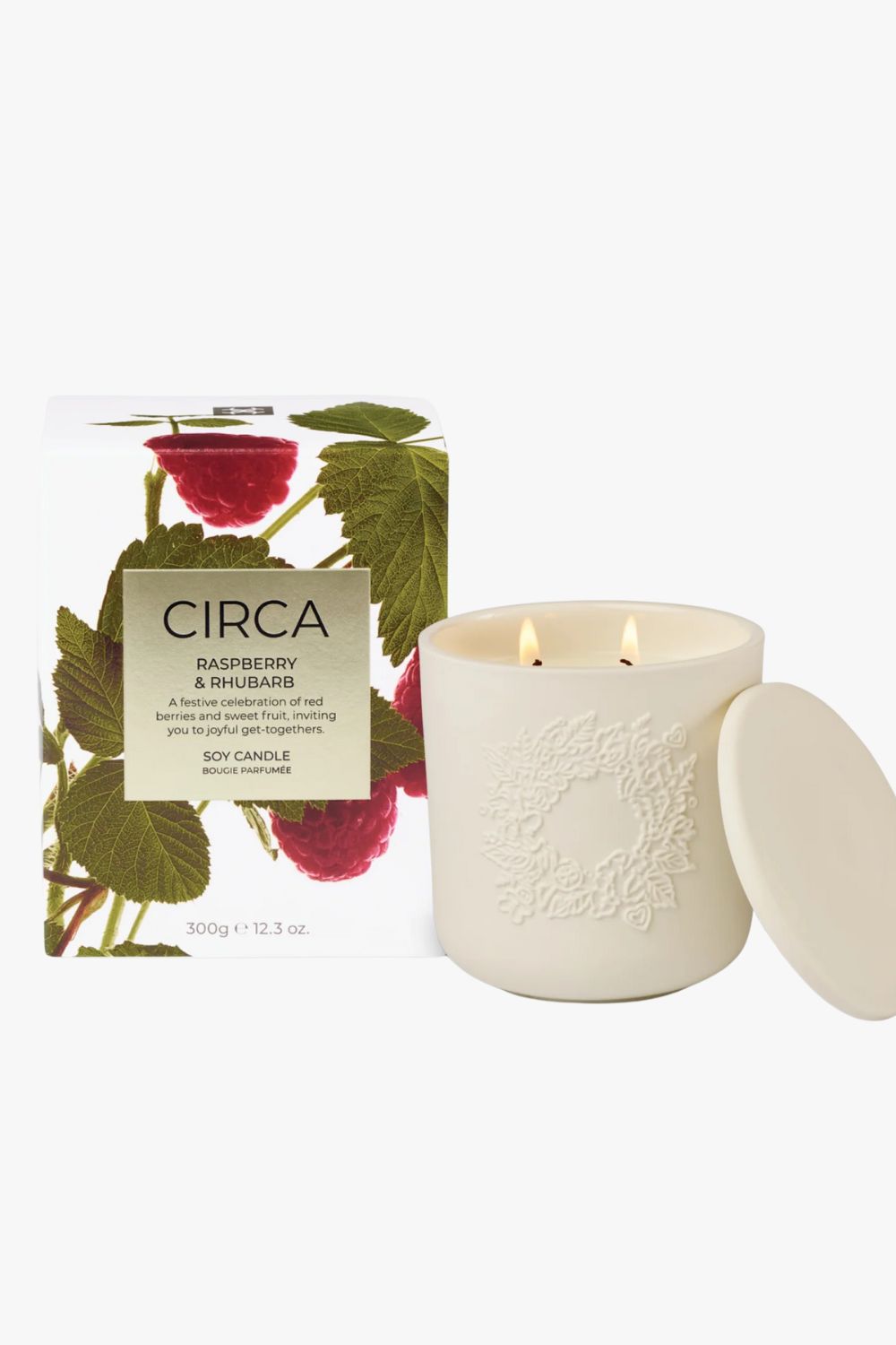 Circa Raspberry & Rhubarb Candle 300g