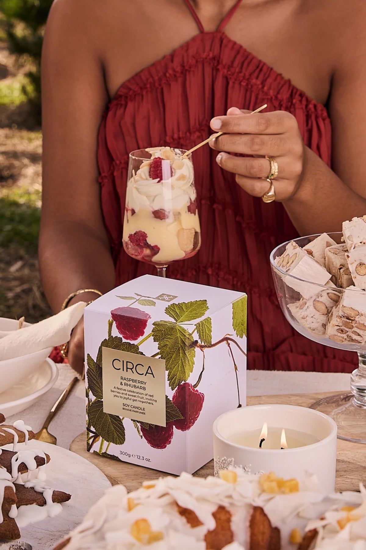 Circa Raspberry & Rhubarb Candle 300g