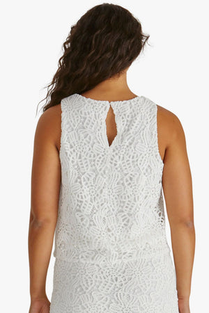 Sass Kai Crochet Lace Tank