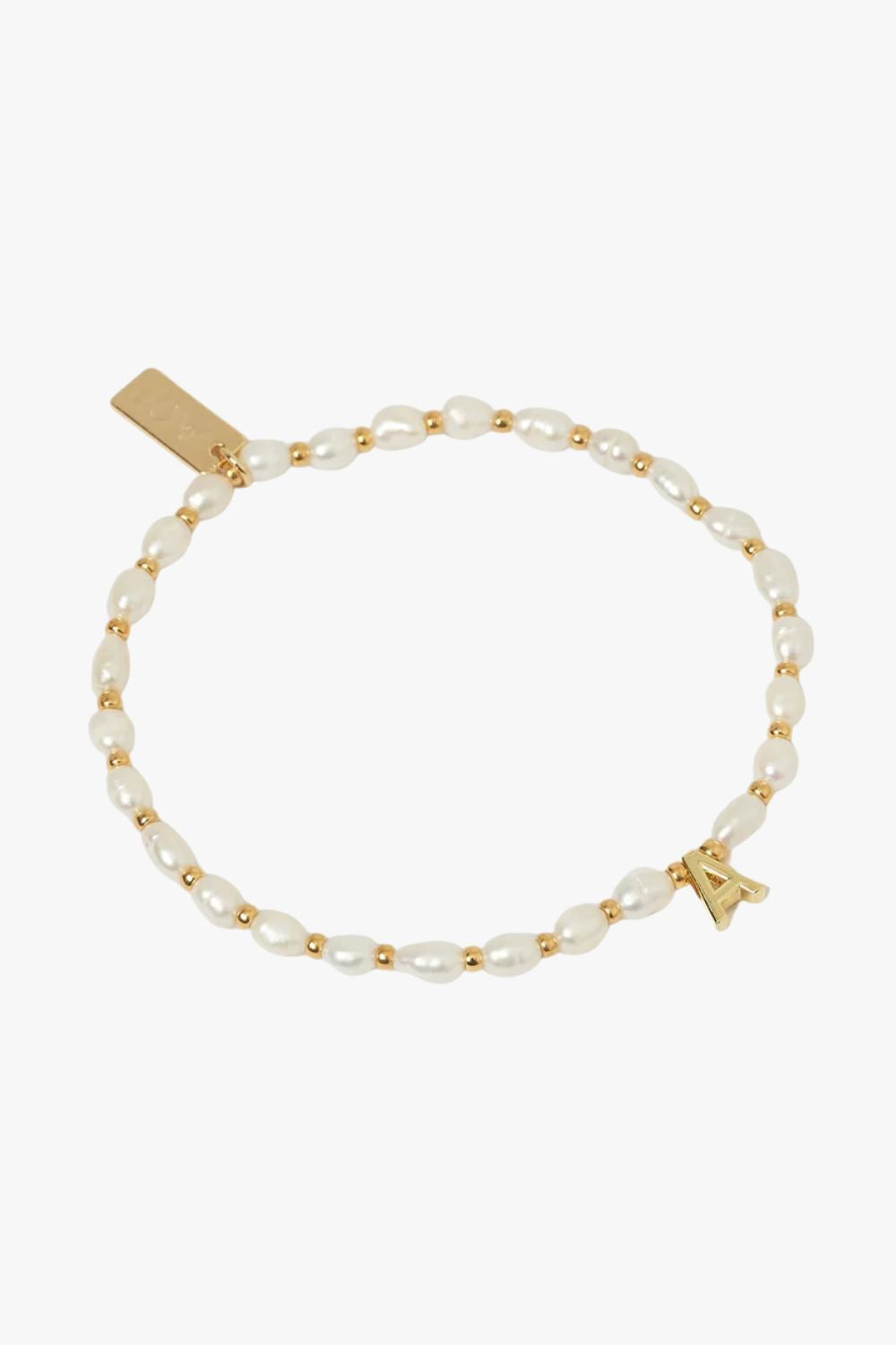 Arms of Eve Initial Pearl Bracelet