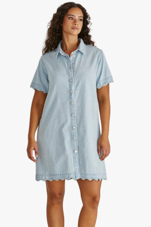 Sass Vale Scalloped Denim Skirt