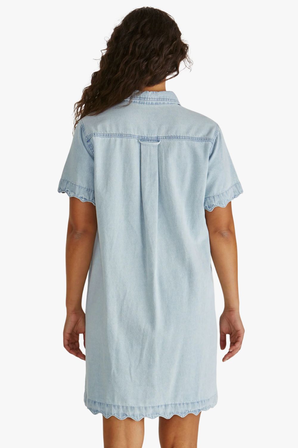 Sass Vale Scalloped Denim Skirt