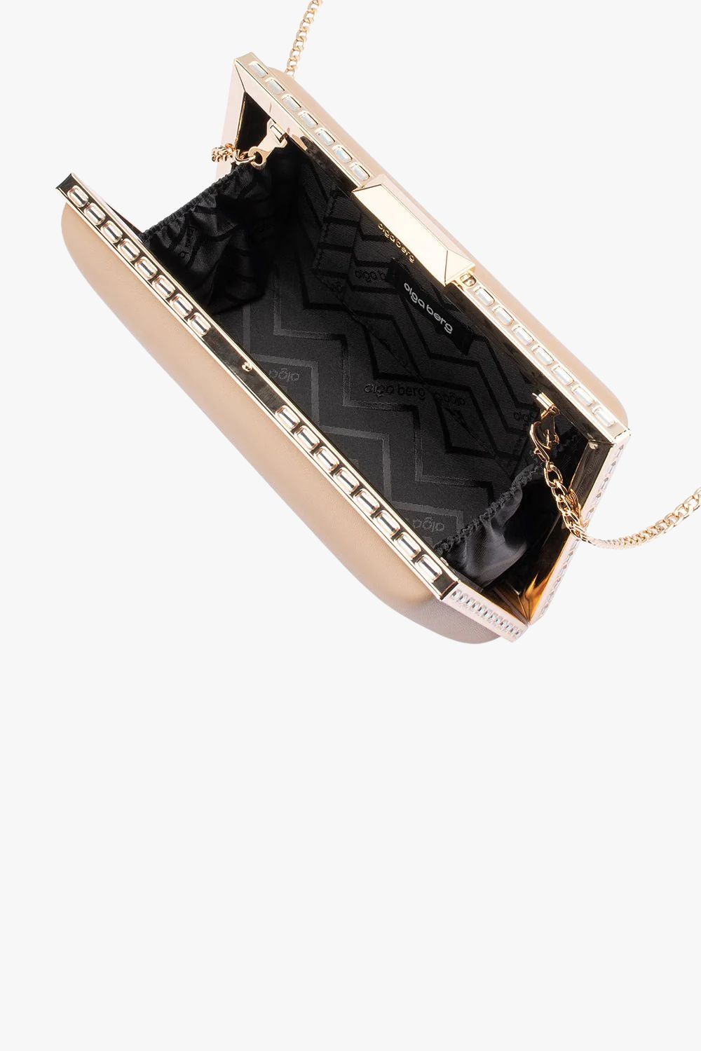 Olga Berg Sammi Crystal Frame Clutch