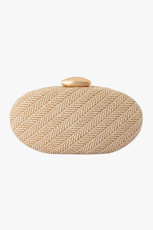 Olga Berg Josie Woven Clutch
